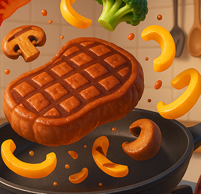 ​Ужин в стиле "Байрон": Рецепт стейка с овощами-гриль